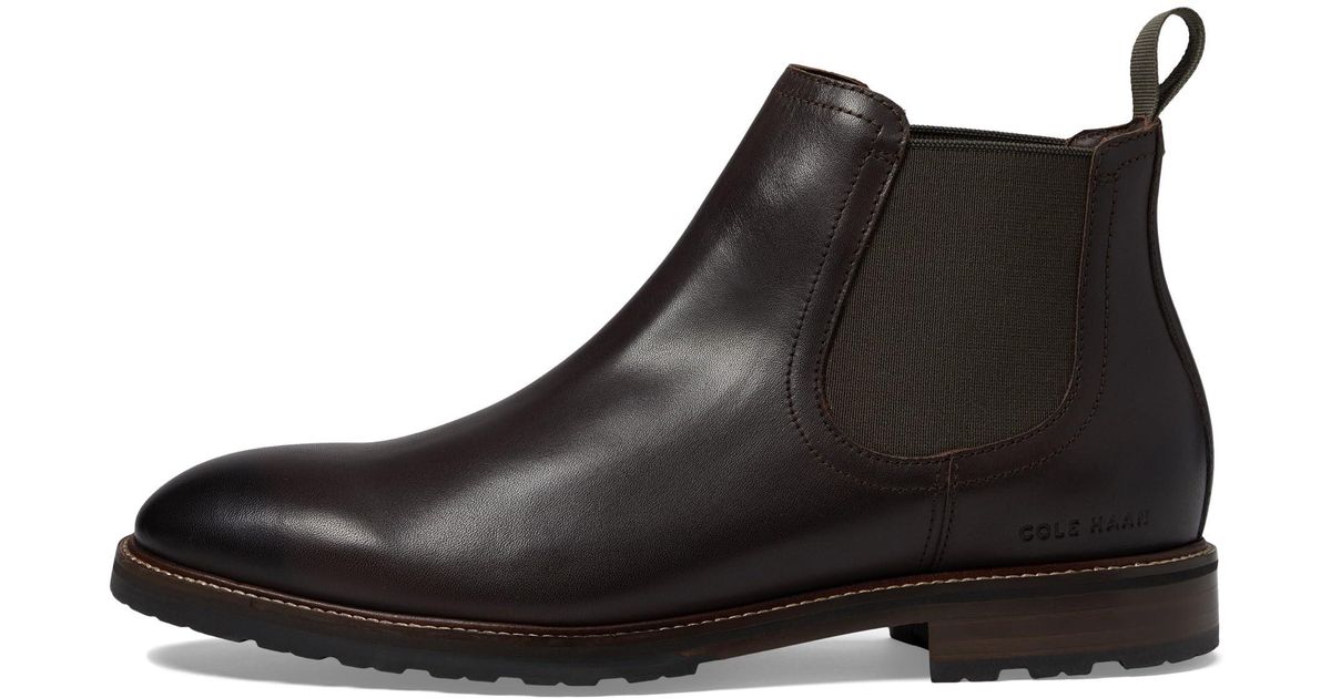 Cole Haan Berkshire Lug Chelsea Boot Fashion in Black for Men | Lyst