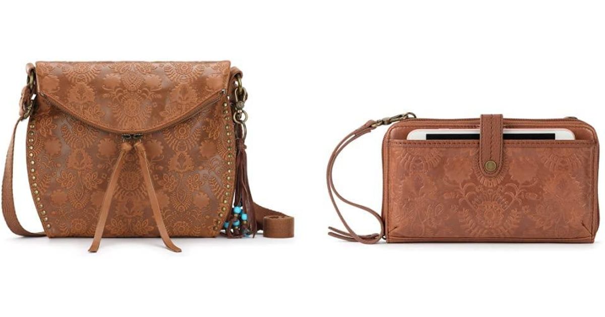 The Sak Silverlake Crossbody + Iris Large Smartphone Crossbody in Brown