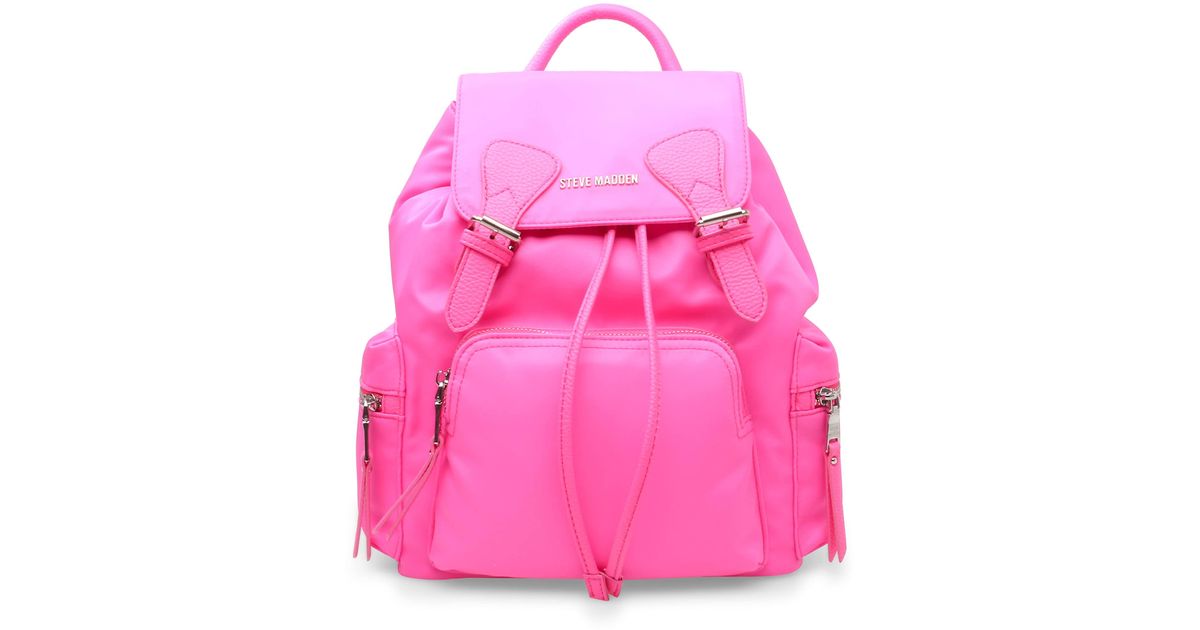 Steve Madden Wild Nylon Backpack in Pink | Lyst