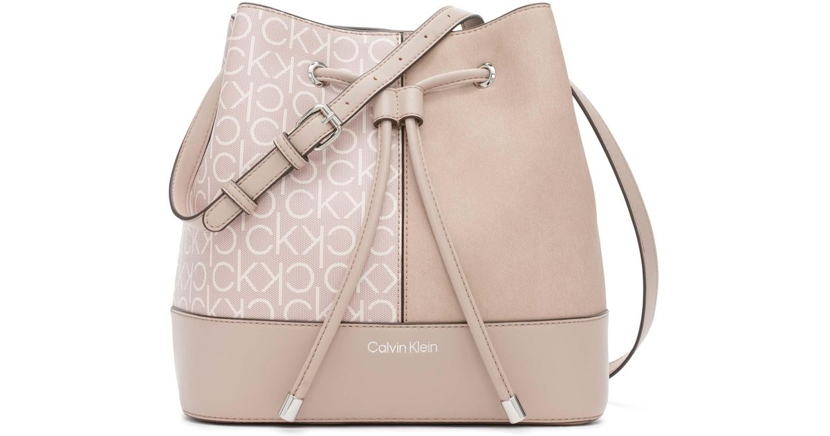 Calvin Klein Gabrianna Novelty Bucket Shoulder Bag in Natural Lyst