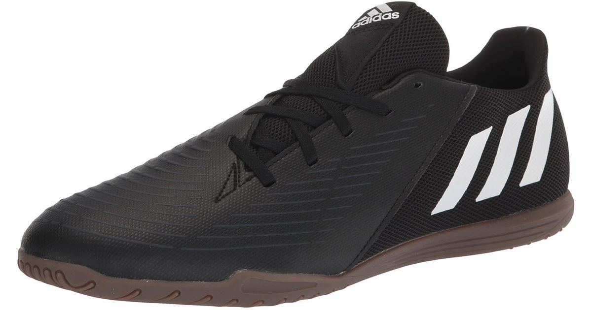 adidas Synthetic Predator Edge.4 Indoor Sala Soccer Shoe in Black
