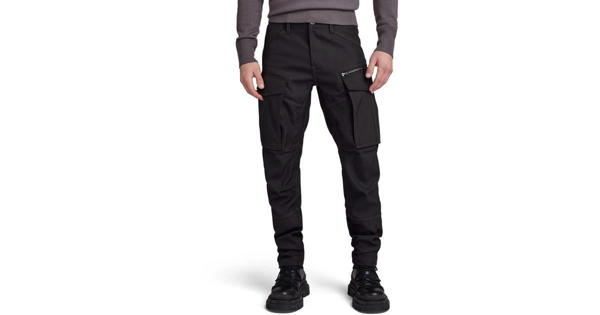 G-Star RAW Rovic Zip 3d Straight Tapered Fit Cargo in Black for Men | Lyst
