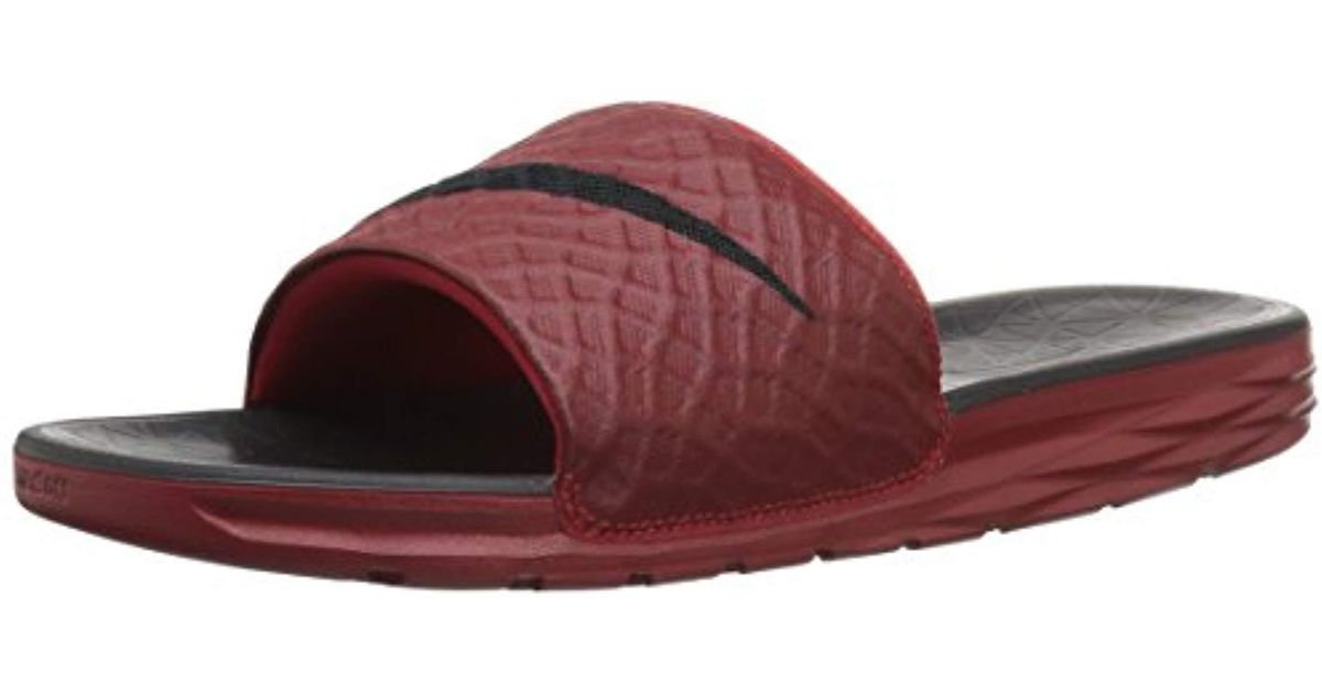nike benassi solarsoft red