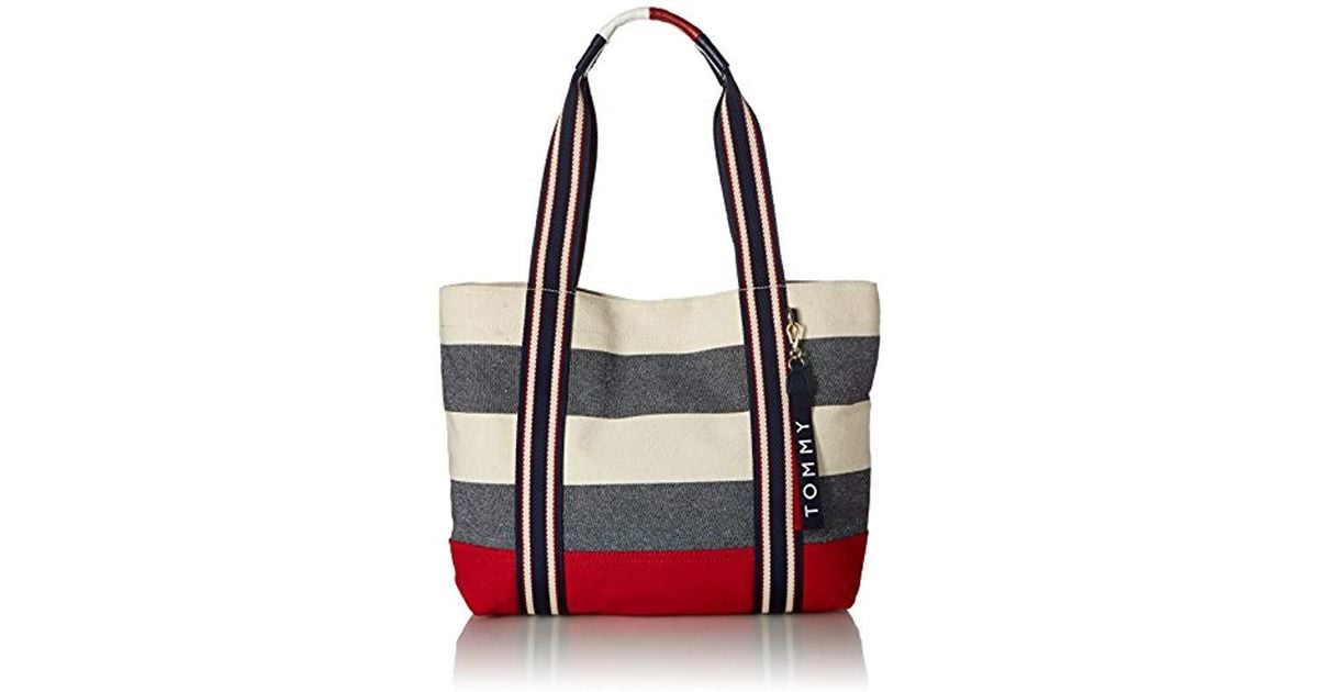 Tommy Hilfiger Bag For Canvas Item Shopper in Navy/Natural (Blue) Lyst