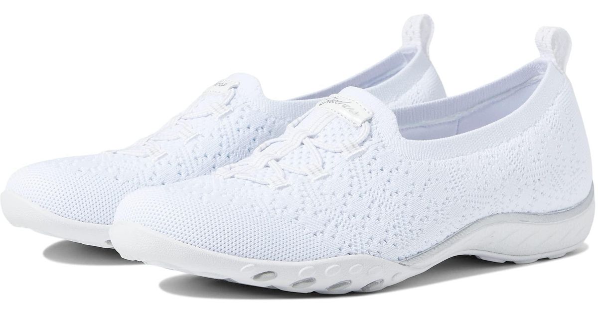 skechers white breathe easy