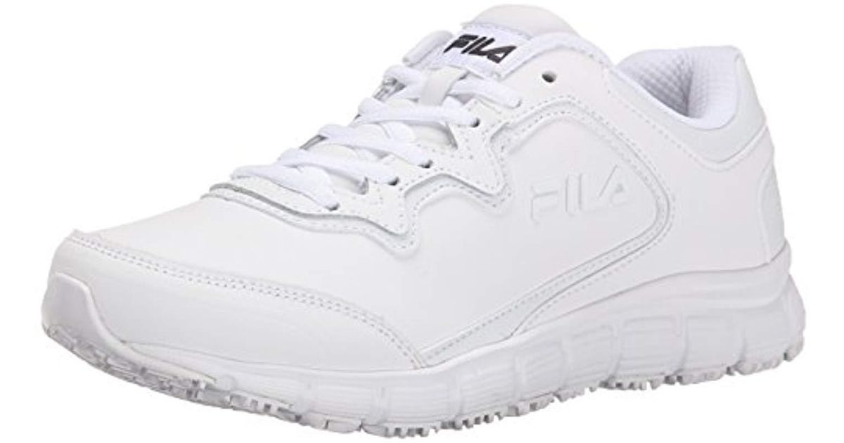 fila women's memory fresh start slip resistant work shoe