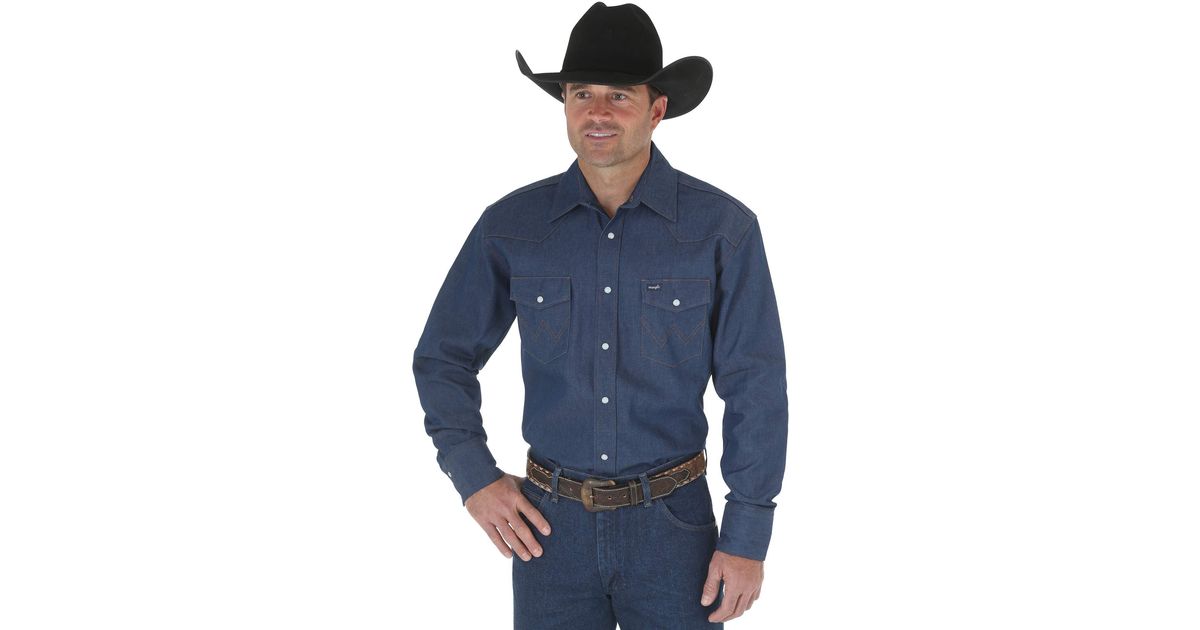 wrangler cotton work shirts