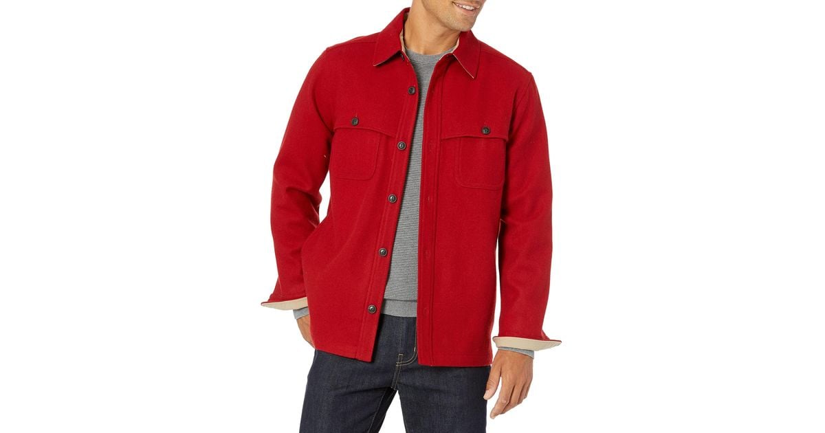 Pendleton Heston Wool Coat in Red for Men Lyst