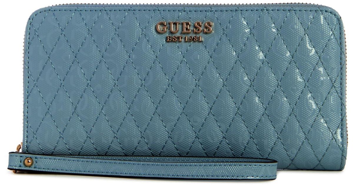 ★Guess ★Betula Large Zip Around Wallet ★関税込★ Guess Betula Large Zip Around Wallet in Blue | Lyst