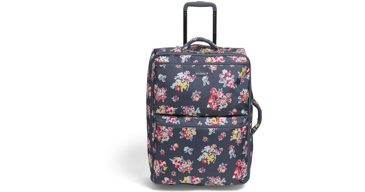 Vera Bradley Lighten Up Large Softside Foldable Rolling Suitcase