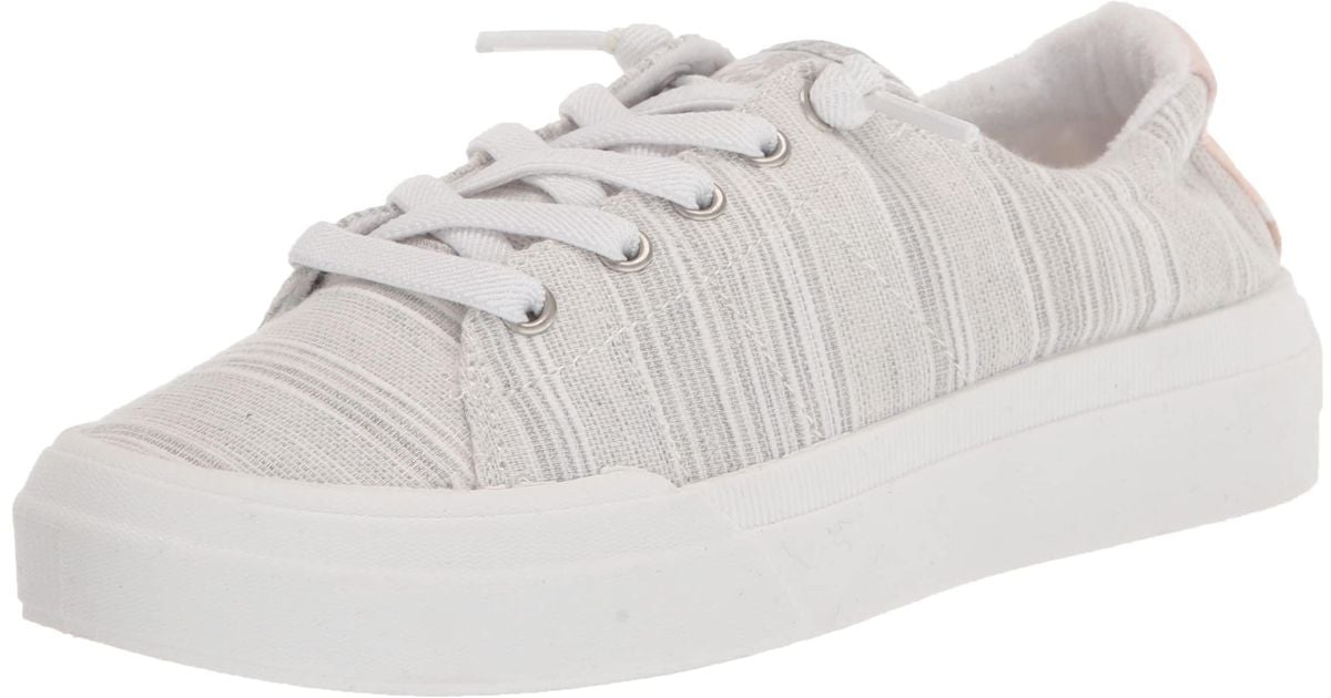 Roxy Canvas Rae Sneaker Shoe in Grey (Gray) Lyst