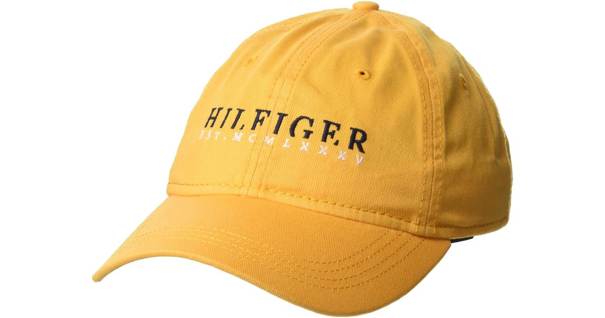 Tommy Hilfiger Randy Baseball Cap in Yellow for Men | Lyst