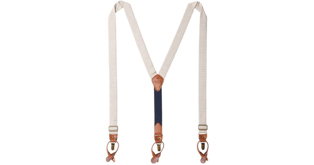 One Size Tommy Hilfiger Men/'s Khaki Solid Stretch Convertible Suspenders