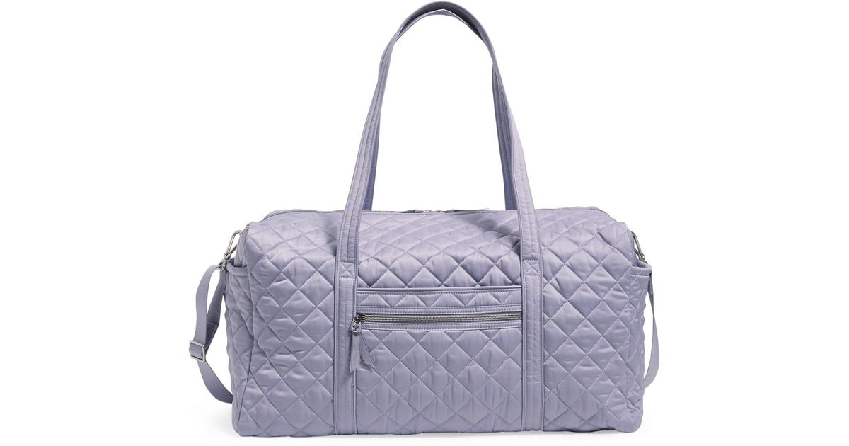 Vera Bradley Performance Twill Large Travel Duffle Bag in Lavender Sky
