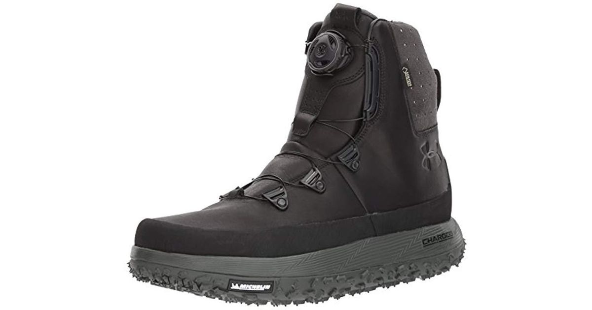 Under Armour Leather Fat Tire Govie Boa Hiking Boot in Black for Men | Lyst