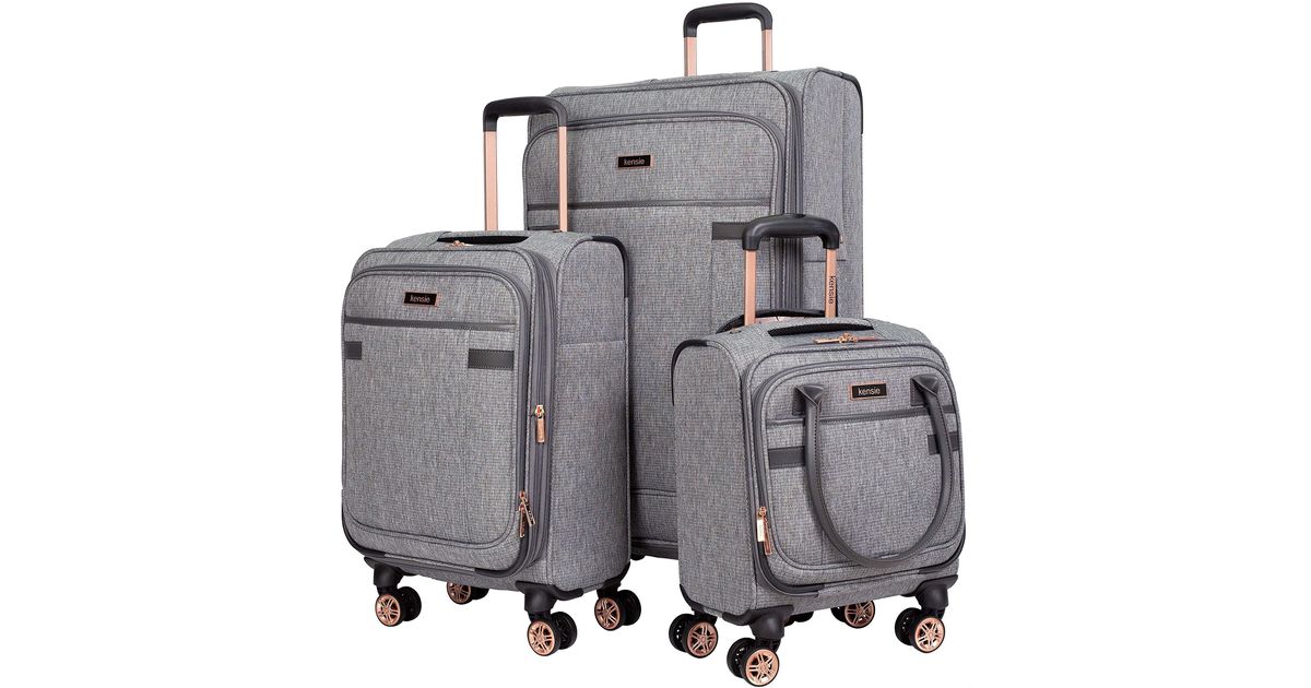 Kensie Hudson Softside Spinner Luggage in Gray Lyst
