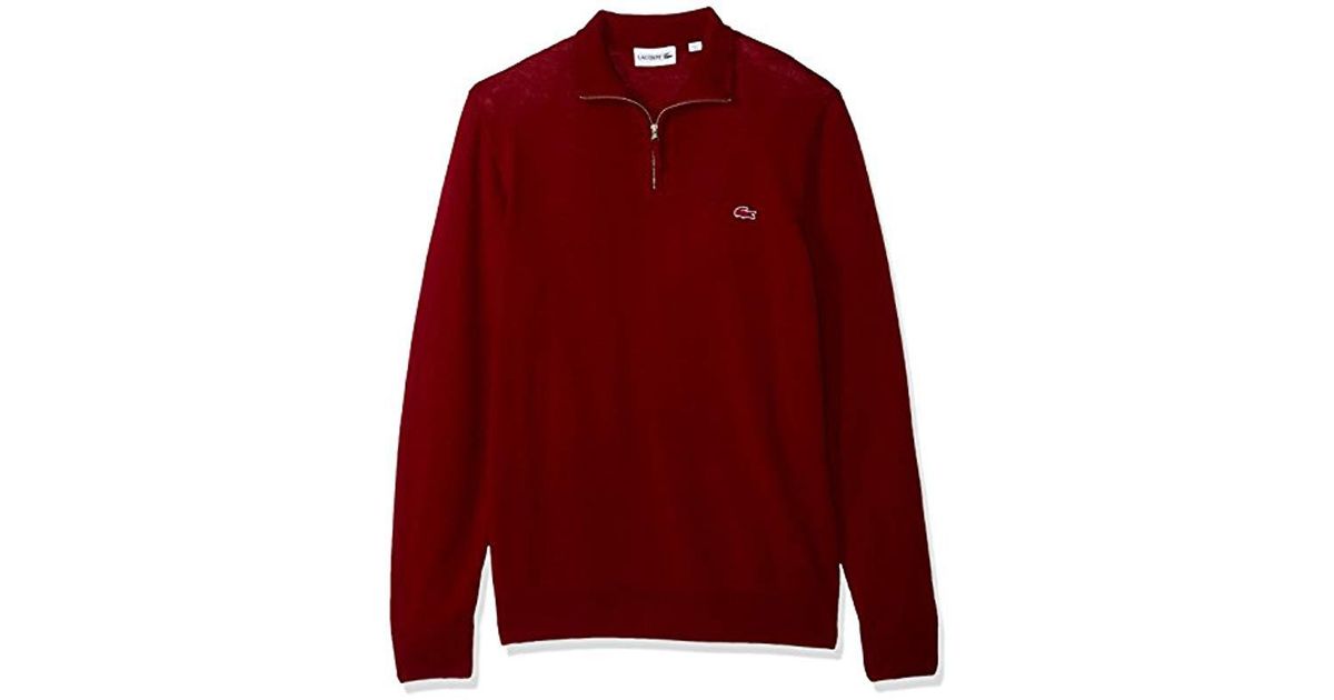lacoste zip up cardigan