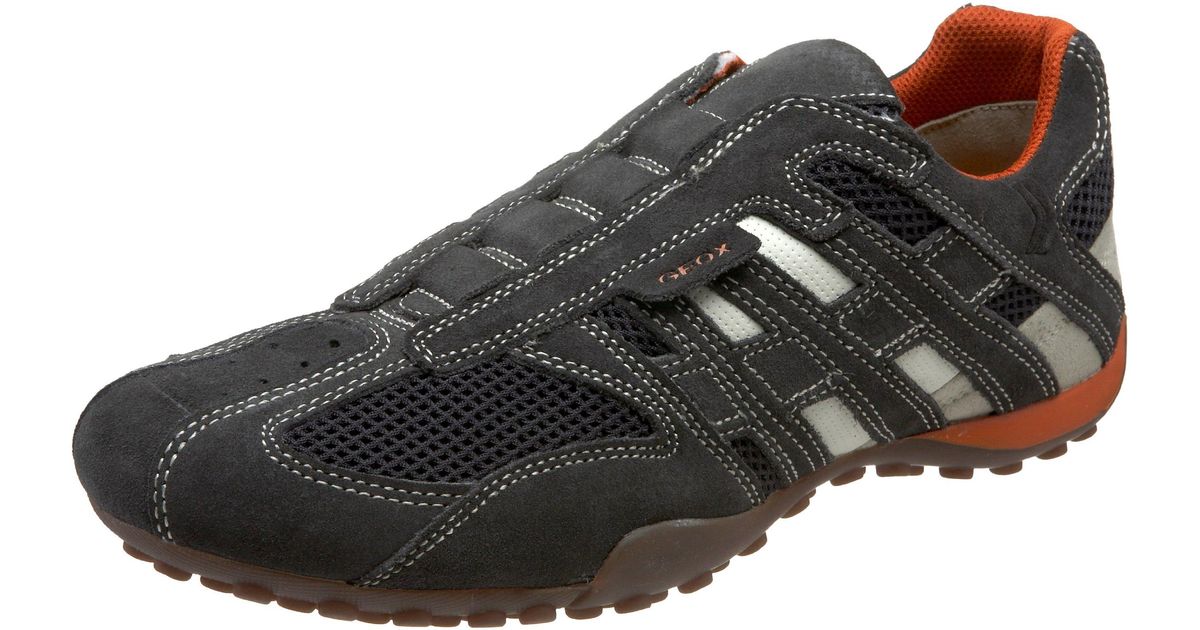 Geox Uomo Wide Snake 3 Slip-on Sneaker,dark Grey/off White,40 Eu/7 M Us in  Black for Men | Lyst