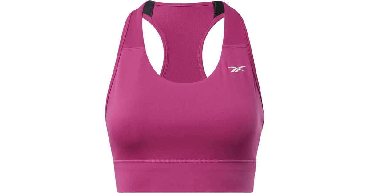 Reebok Lux Strappy Sports Bra in semi proud pink