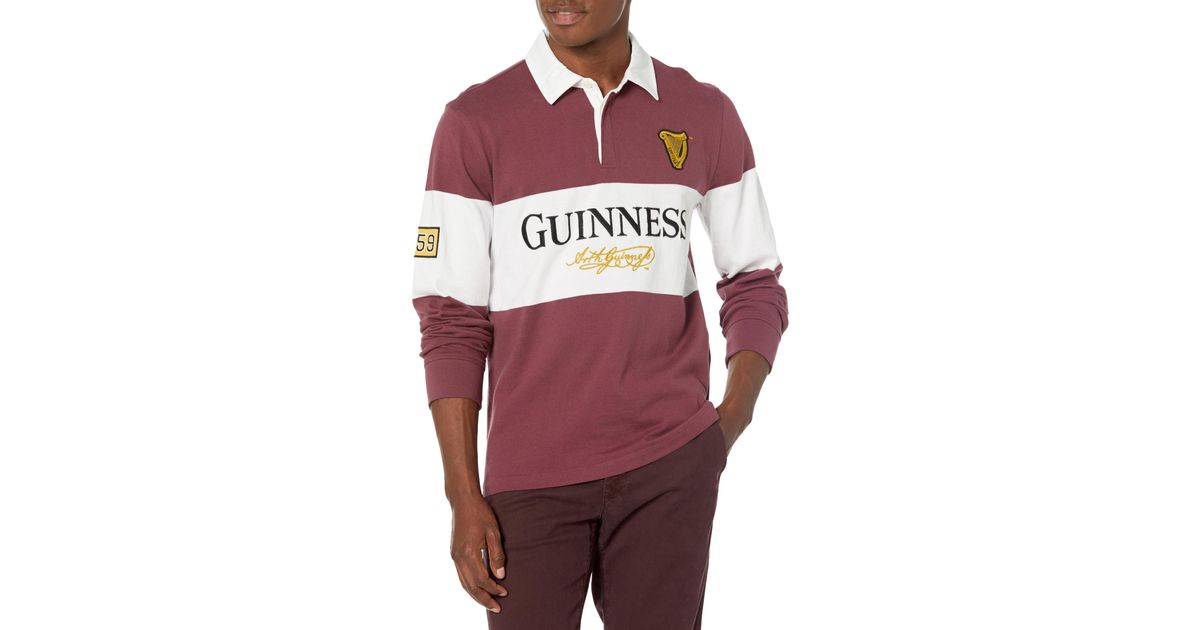 Lucky Brand Guinness Colorblock Rugby Shirt in Red for Men Lyst