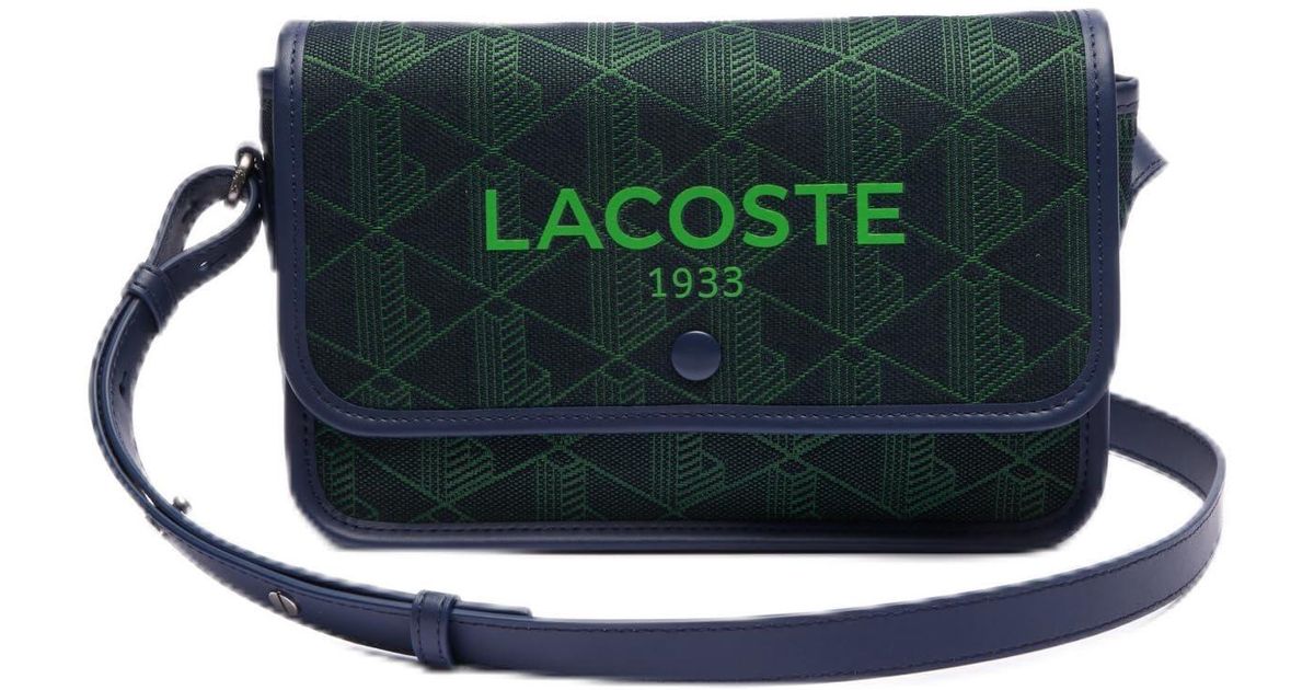 Lacoste Flap Crossover Bag in Green Lyst