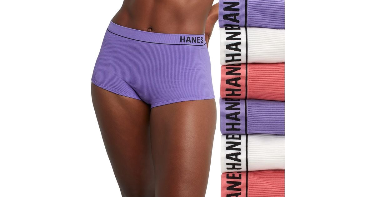 Hanes Originals Seamless Panties Pack in Purple | Lyst