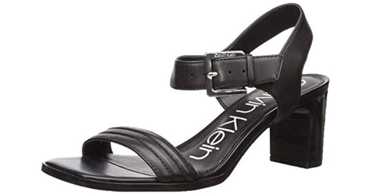 calvin klein black strappy sandals