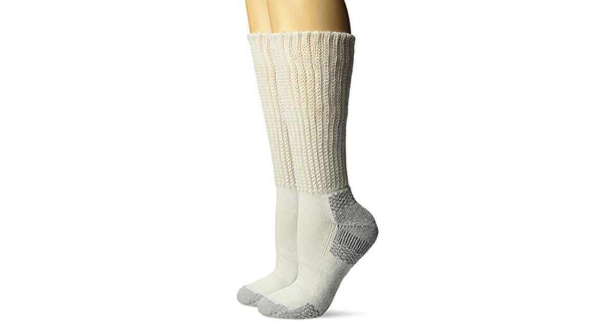 Dr. Scholls Plus Advanced Relief 2-pair Wide Top Crew-extended Size Socks  in White - Lyst