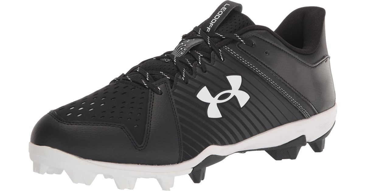 Under Armour Leadoff Low Rubber Molded Baseball Cleat Shoe, in Black