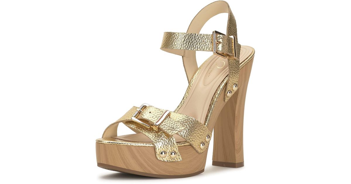 Jessica Simpson Therisa Platform Sandal Wedge in Natural Lyst