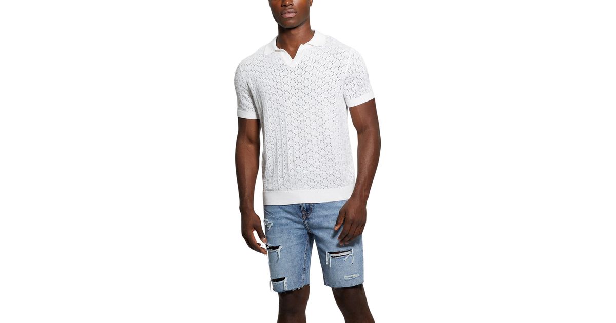 Maglia Uomo Guess A Maniche Corte Con Taschino – Ecologico In Misto Lino – Stile Casual Chic