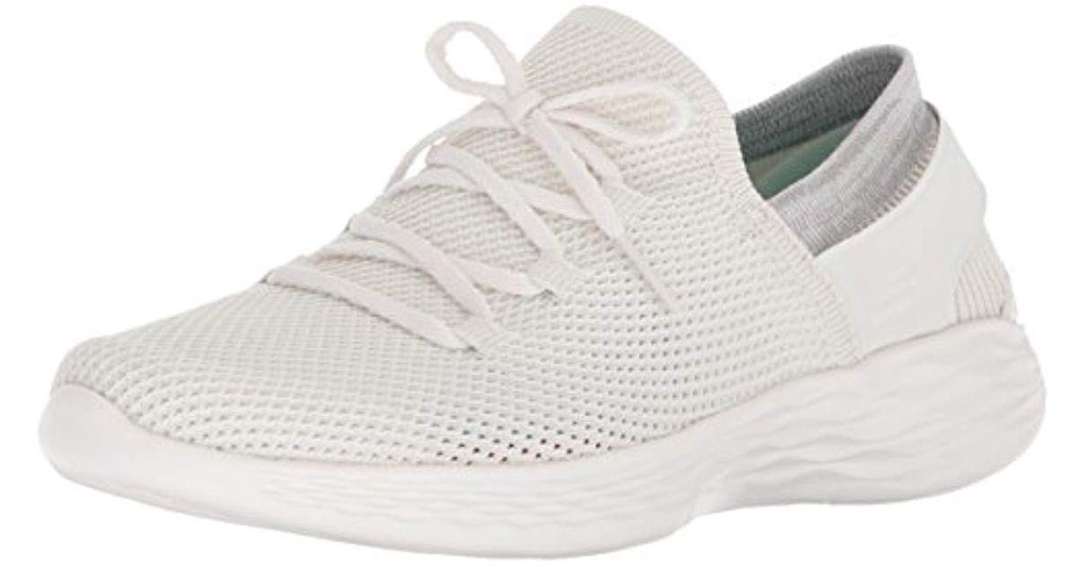 Skechers Lace 14960 Slip On Trainers in White - Lyst