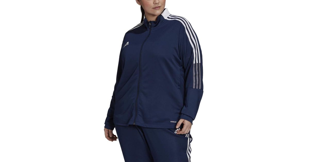 adidas Womens Tiro 21 Track Jacket Team Navy Blue 2x Lyst