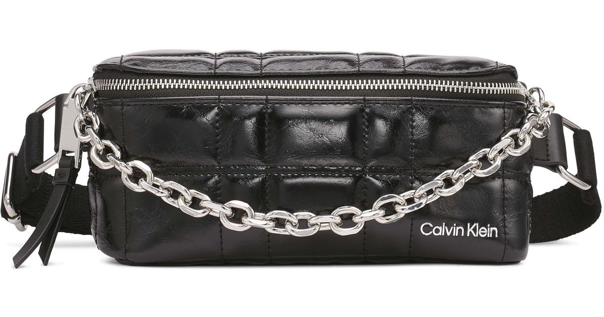 Calvin Klein Rain Organizational Belt Bag in Gray Lyst
