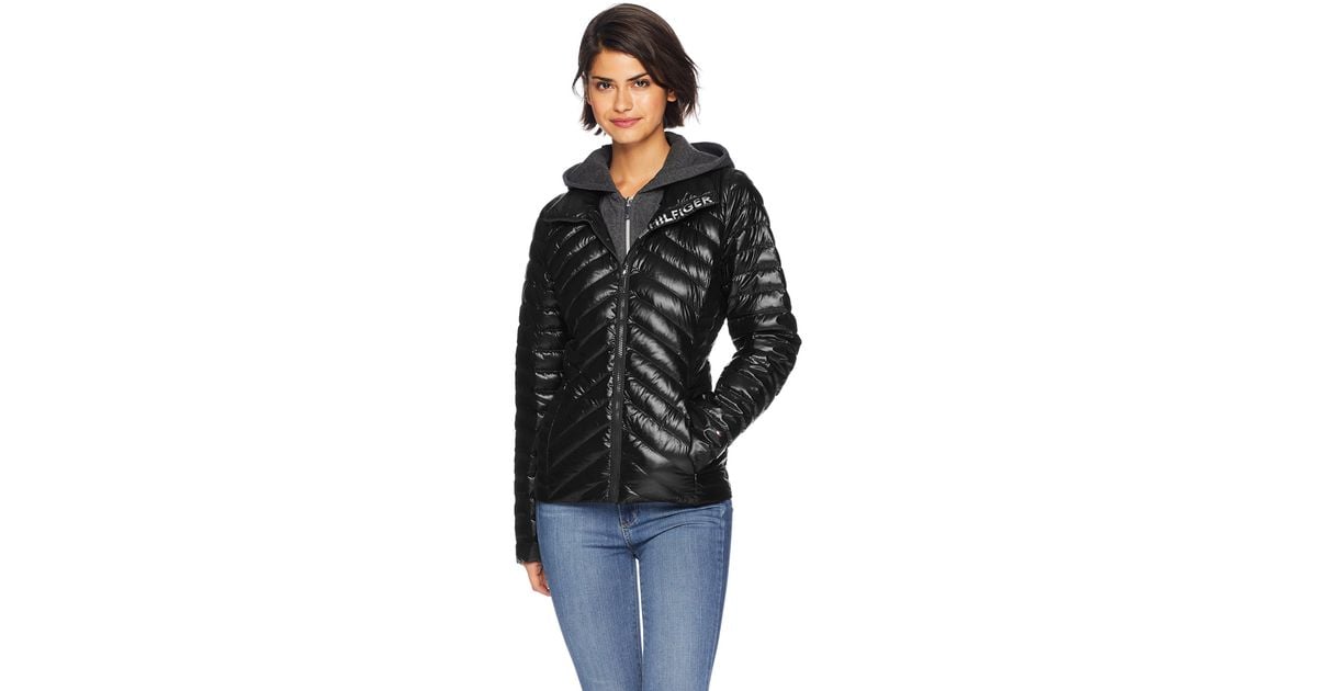 tommy hilfiger women's short packable down jacket