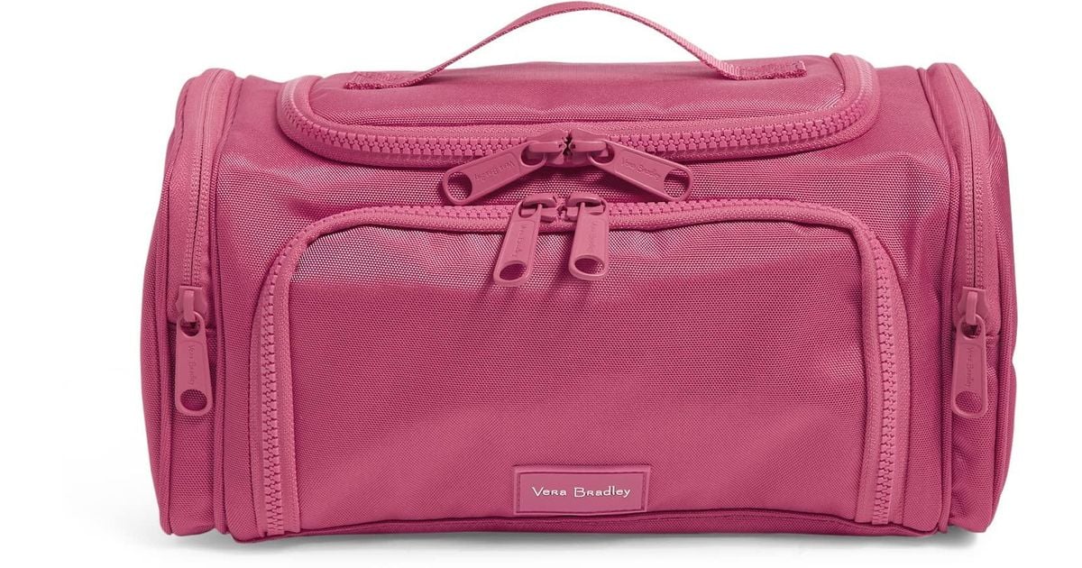 Vera Bradley Recycled Lighten Up Reactive Large Travel Cosmetic Makeup