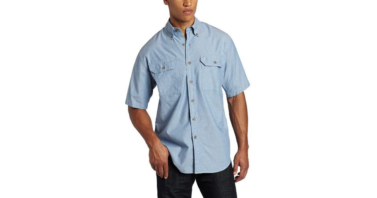 carhartt men's fort lightweight chambray