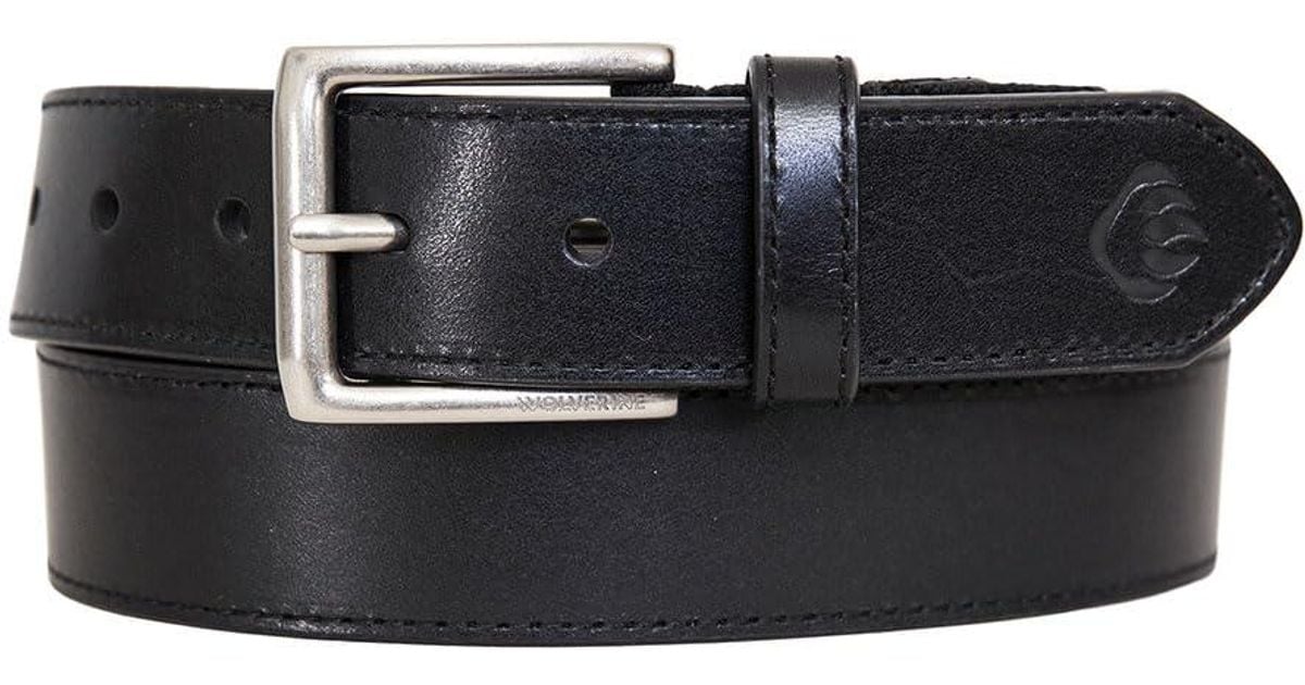 Wolverine Rugged Boot Leather Work Belt in Black for Men | Lyst
