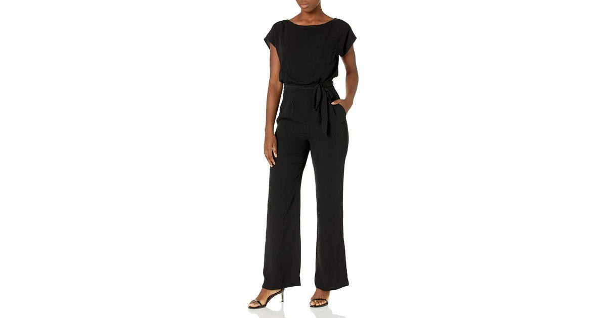 Cap sleeve wide leg jumpsuit hotsell eliza j