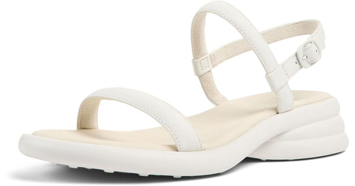 Camper Ankle-strap Heeled Sandal in White | Lyst