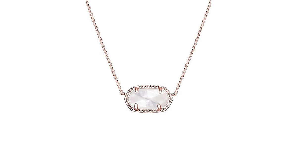 Kendra Scott Signature Elisa Pendant Necklace in Ivory MotherofPearl