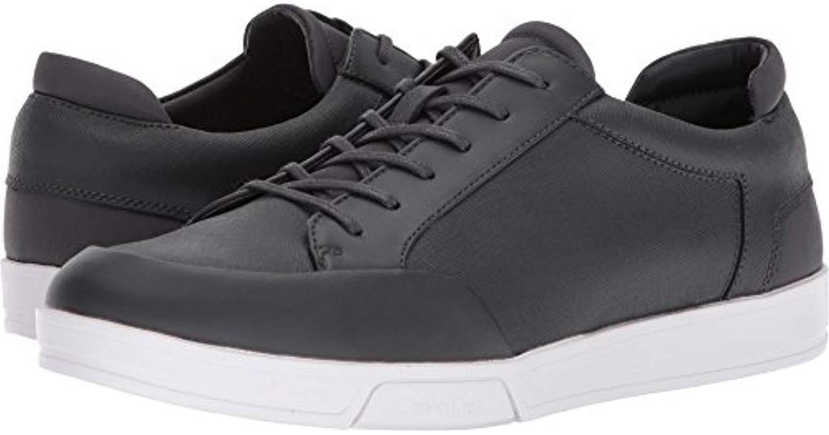 Calvin Klein Leather Baldwin Sneaker in Grey (Gray) for Men - Lyst