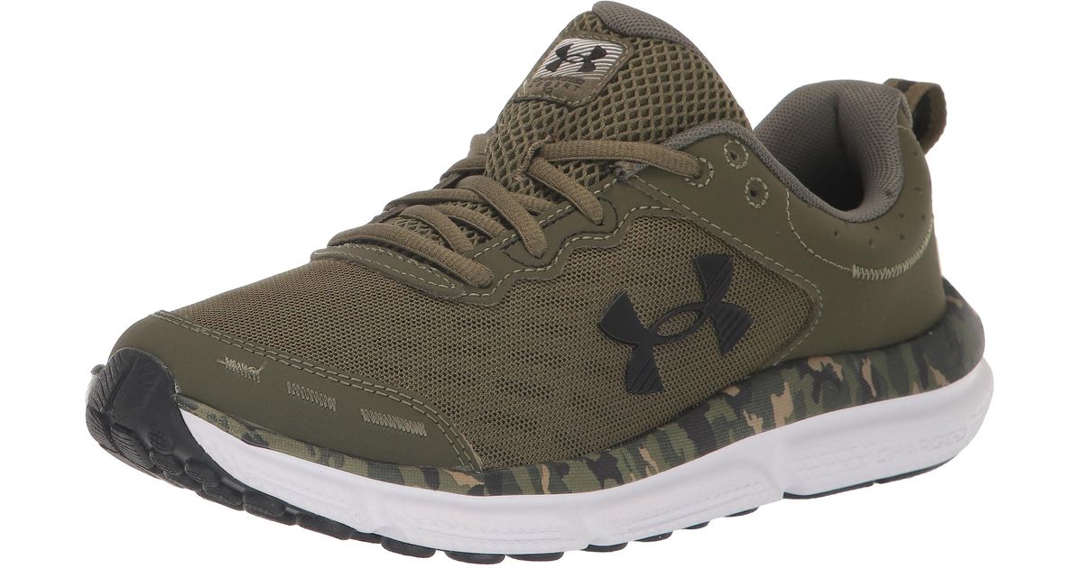 Under Armour Charged Assert 10 Camo Running Shoe, in Black for Men | Lyst
