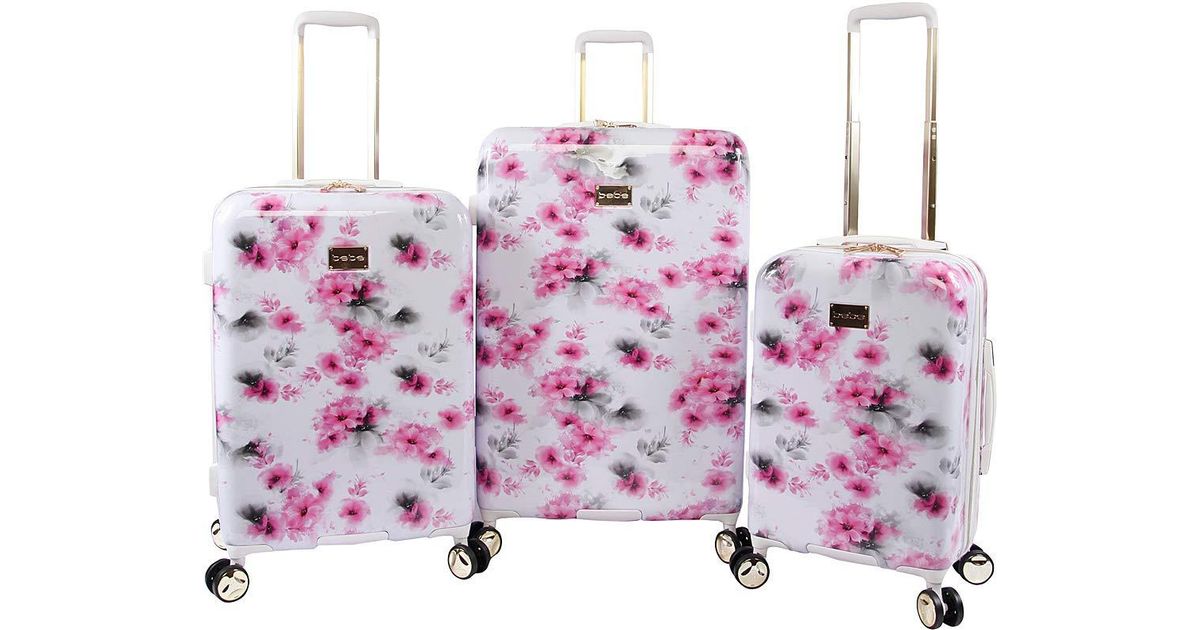 Bebe Juliette 3pc Spinner Suitcase Set in Pink | Lyst