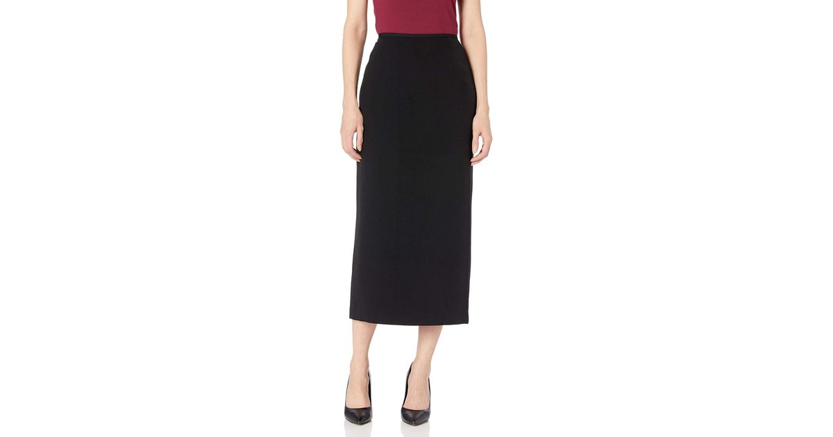 kasper crepe pencil midi skirt