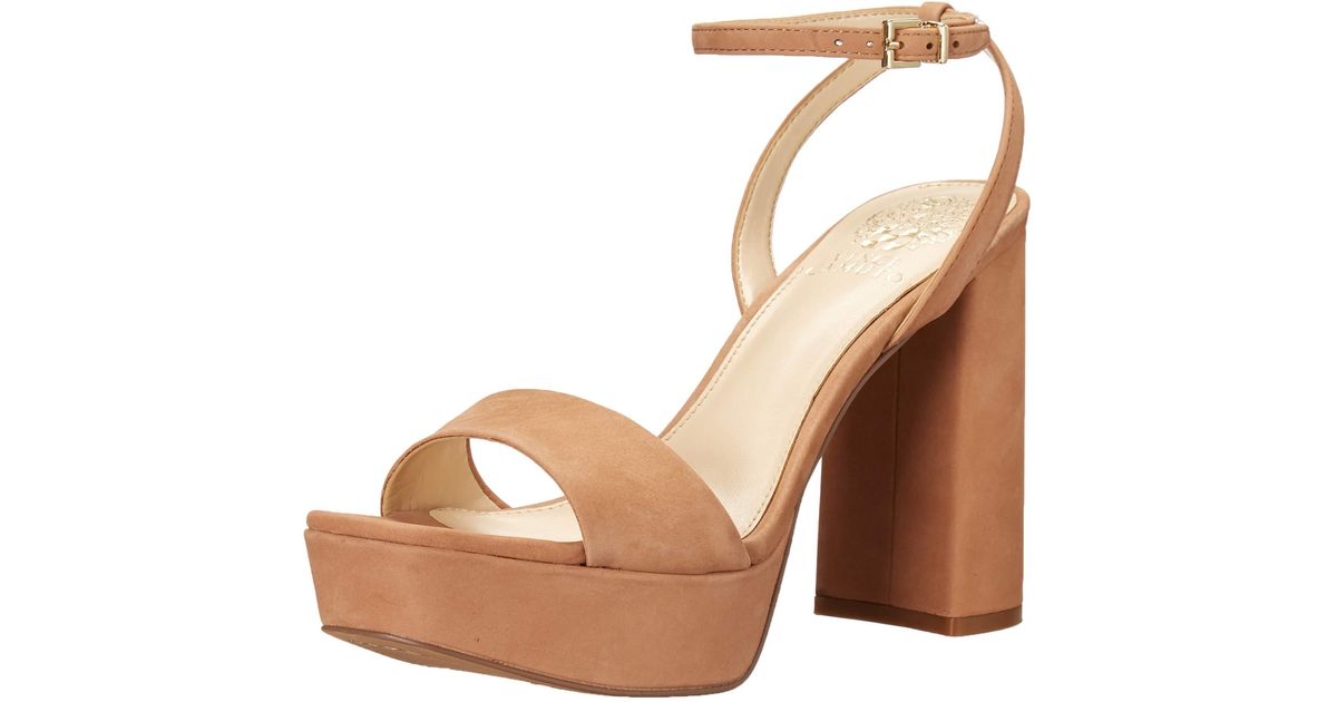 Vince Camuto Chastin Platform Sandal Heeled in Brown - Save 37% - Lyst