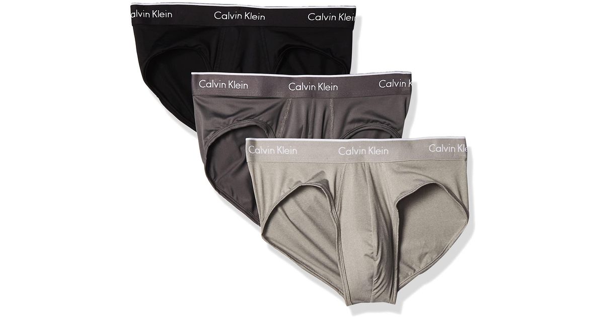 Calvin Klein Underwear Micro Plus 3 Pack Hip Briefs in Gray for Men | Lyst