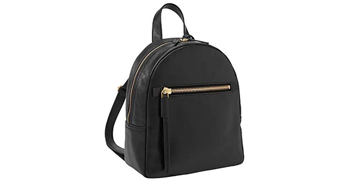 Fossil Megan Leather Backpack in Black 