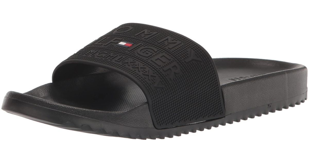 Tommy Hilfiger Roldez Slide Sandal in Black for Men Save 34 Lyst
