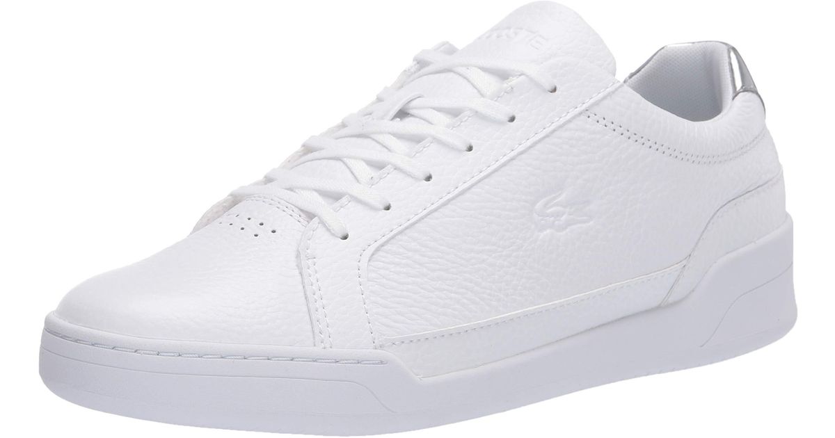 silver lacoste shoes